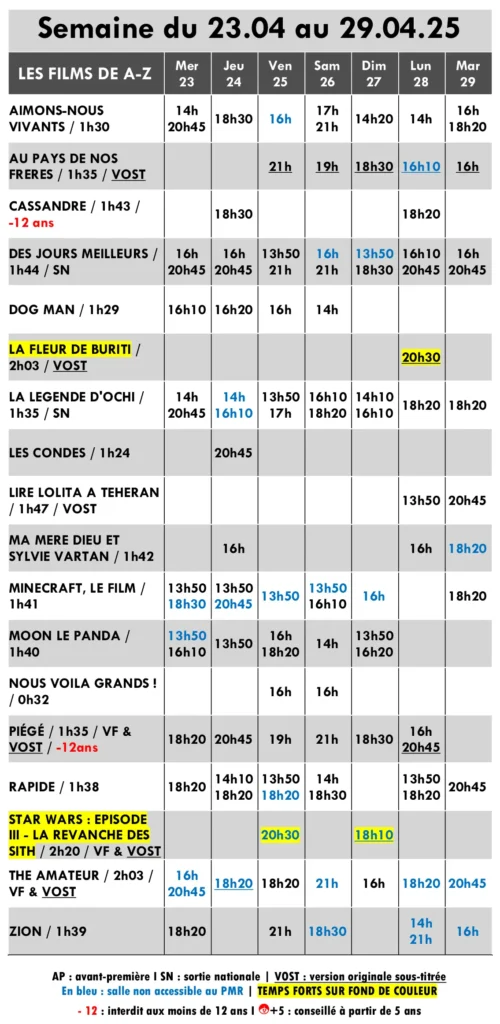 millau programme cinema 7