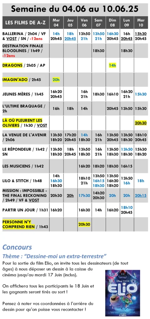 millau programme cinema 040625 2